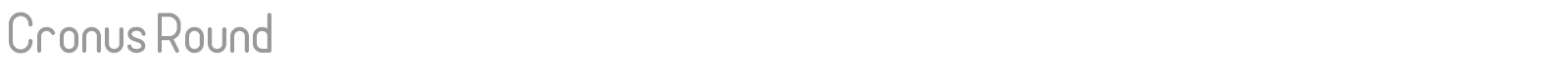 Cronus Round font preview